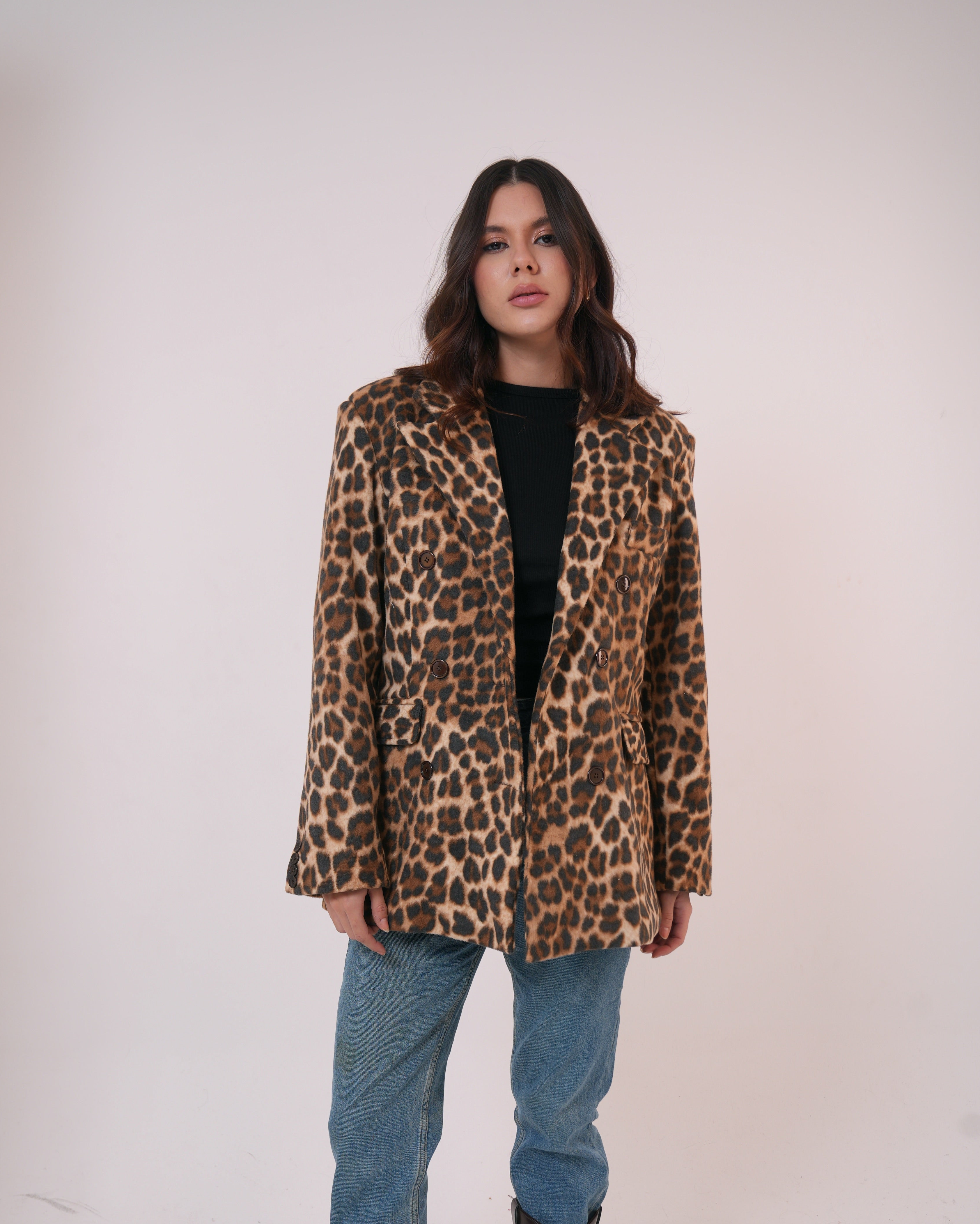 Leopard Statement Blazer Coat