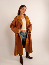 Load image into Gallery viewer, Premium Fur Leather - long coat in Camel
