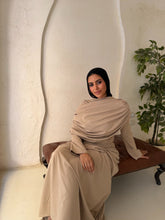Load image into Gallery viewer, One-Side Draped Maxi Dress with Chest Cover in Beige
