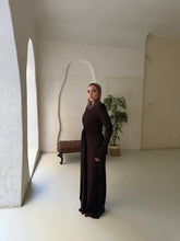 Load image into Gallery viewer, twisted knot maxi dress in Brown
