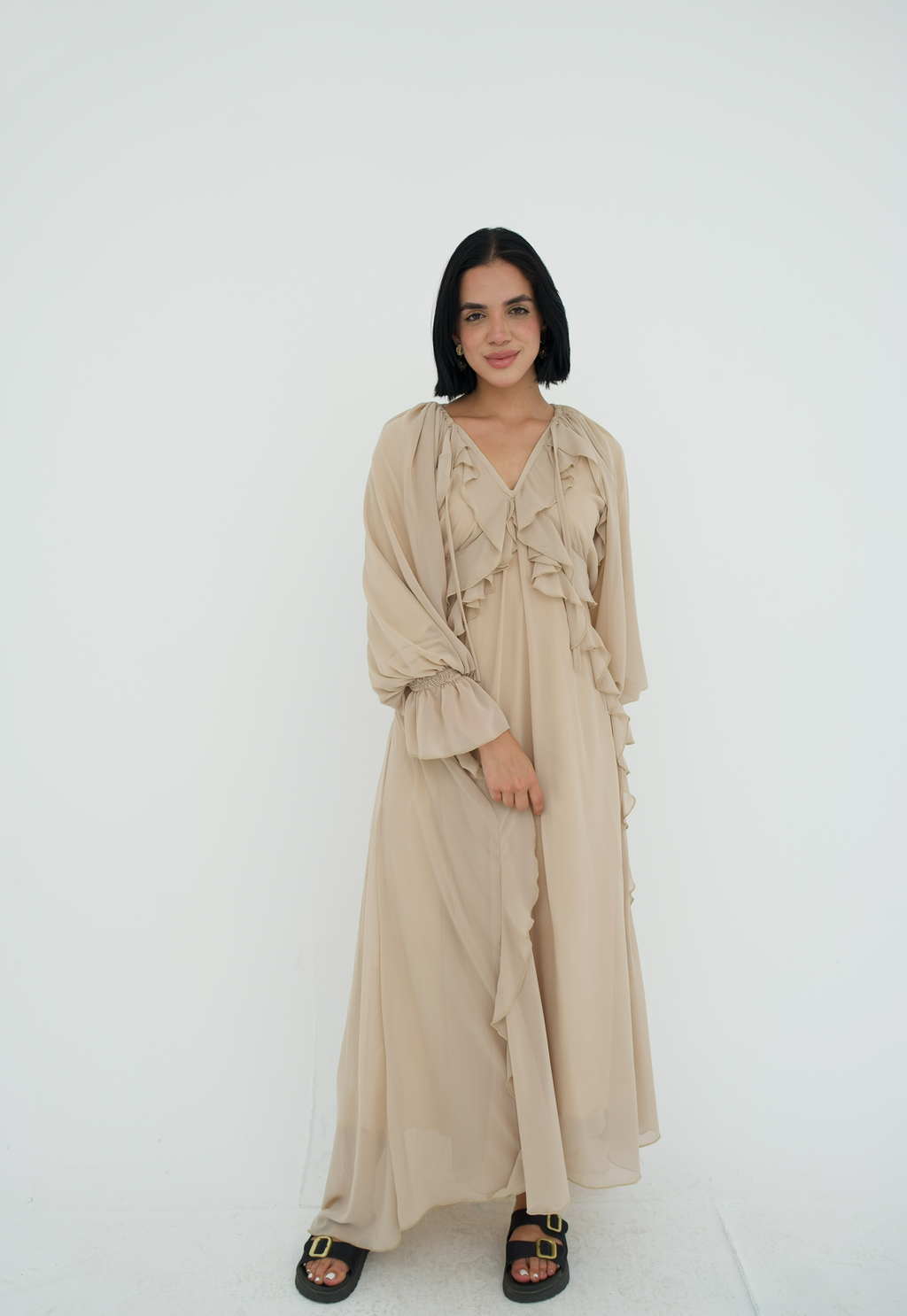 Ruffles chiffion dress