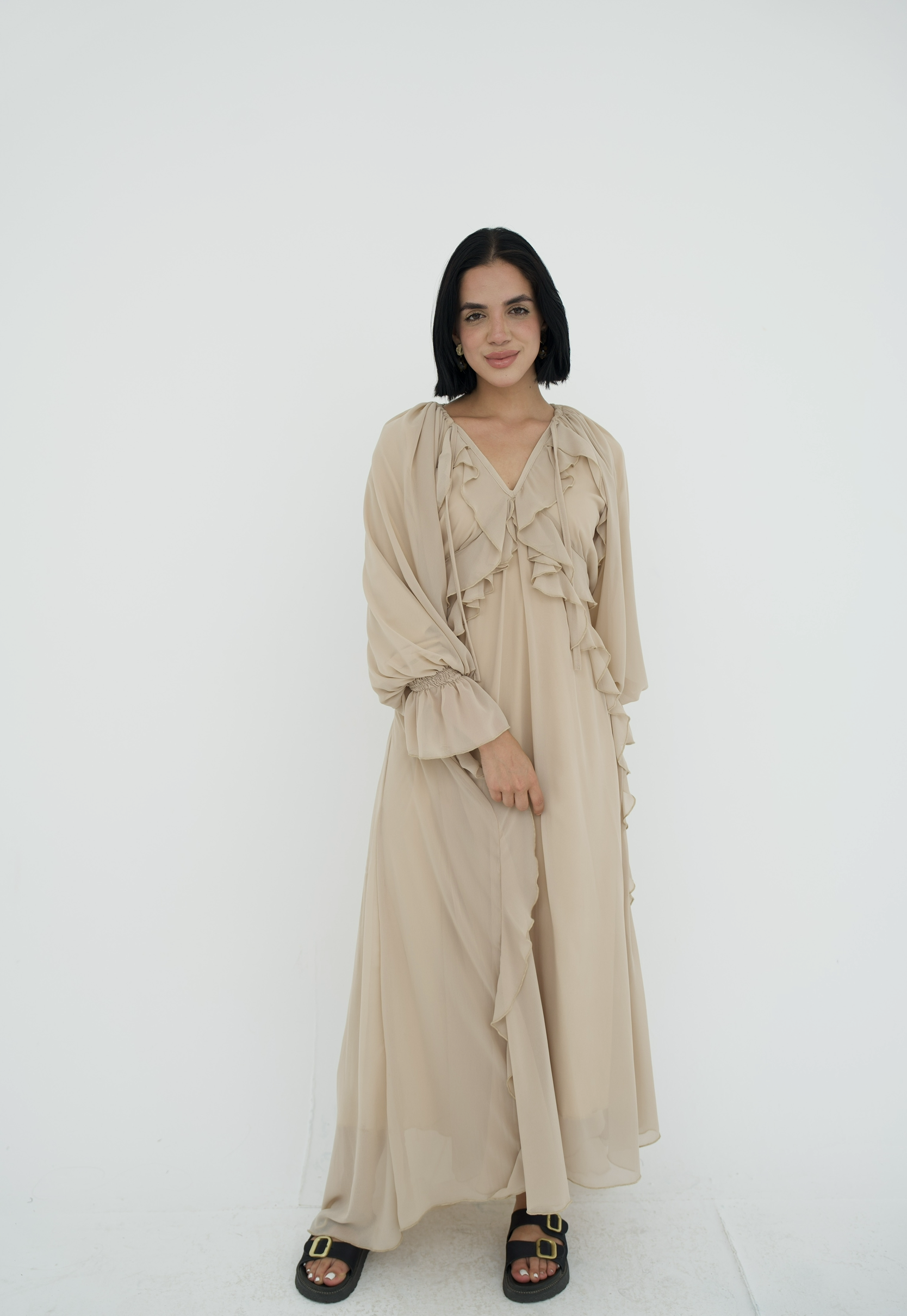 Ruffles chiffion dress