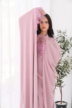 Load image into Gallery viewer, Butterfly feathers sleeves Abaya-Dress in Pink
