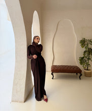Load image into Gallery viewer, twisted knot maxi dress in Brown
