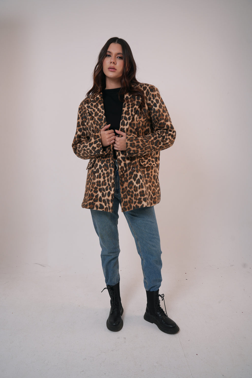 Leopard Statement Blazer Coat