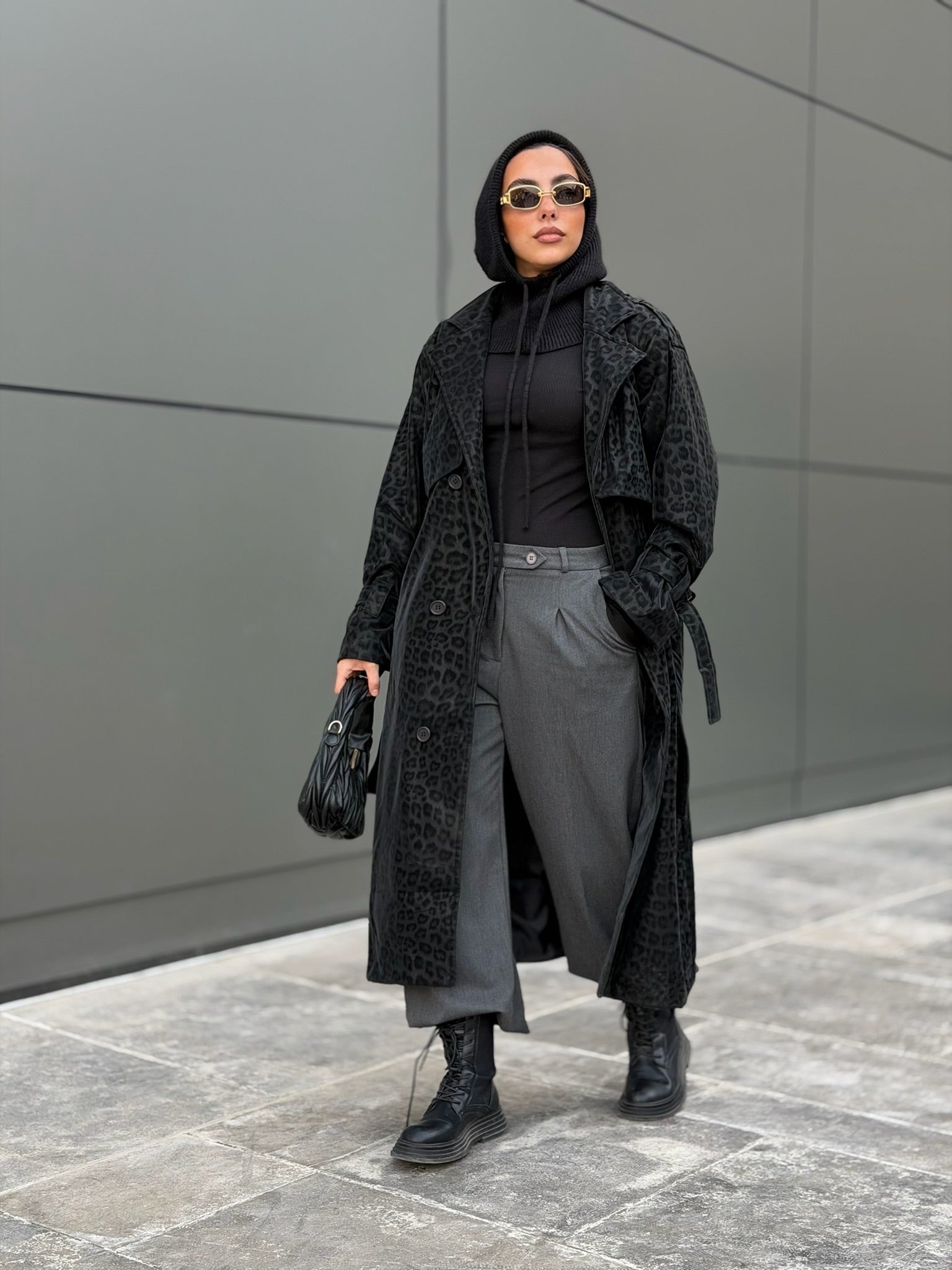 Waterproof Leopard print Long coat