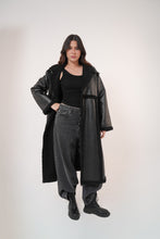 Load image into Gallery viewer, Premium Fur leather- long coat in Black
