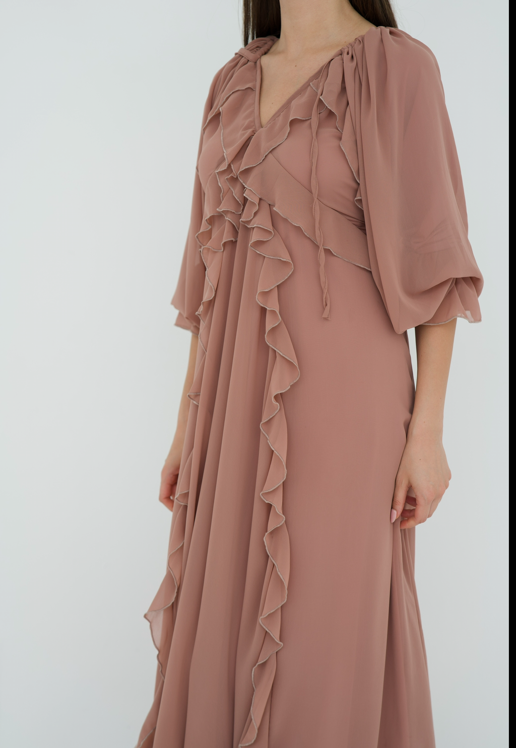 Ruffles chiffion dress