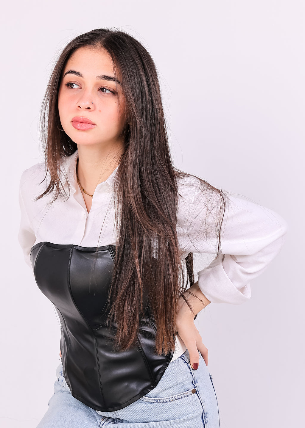 Leather corset