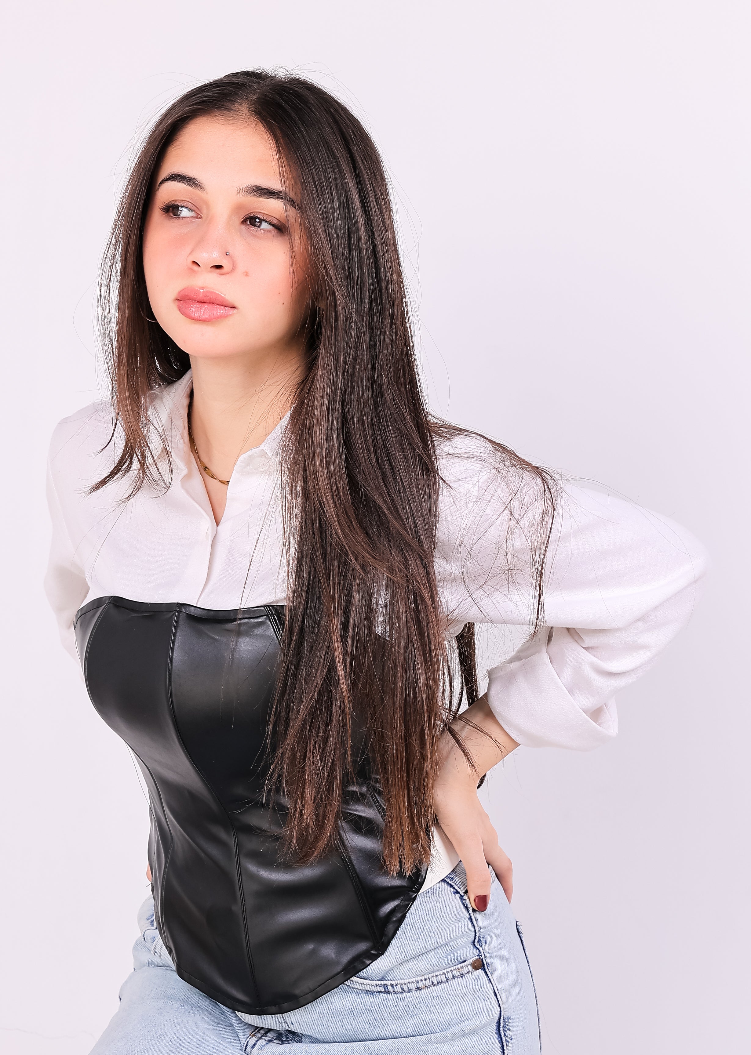 Leather corset