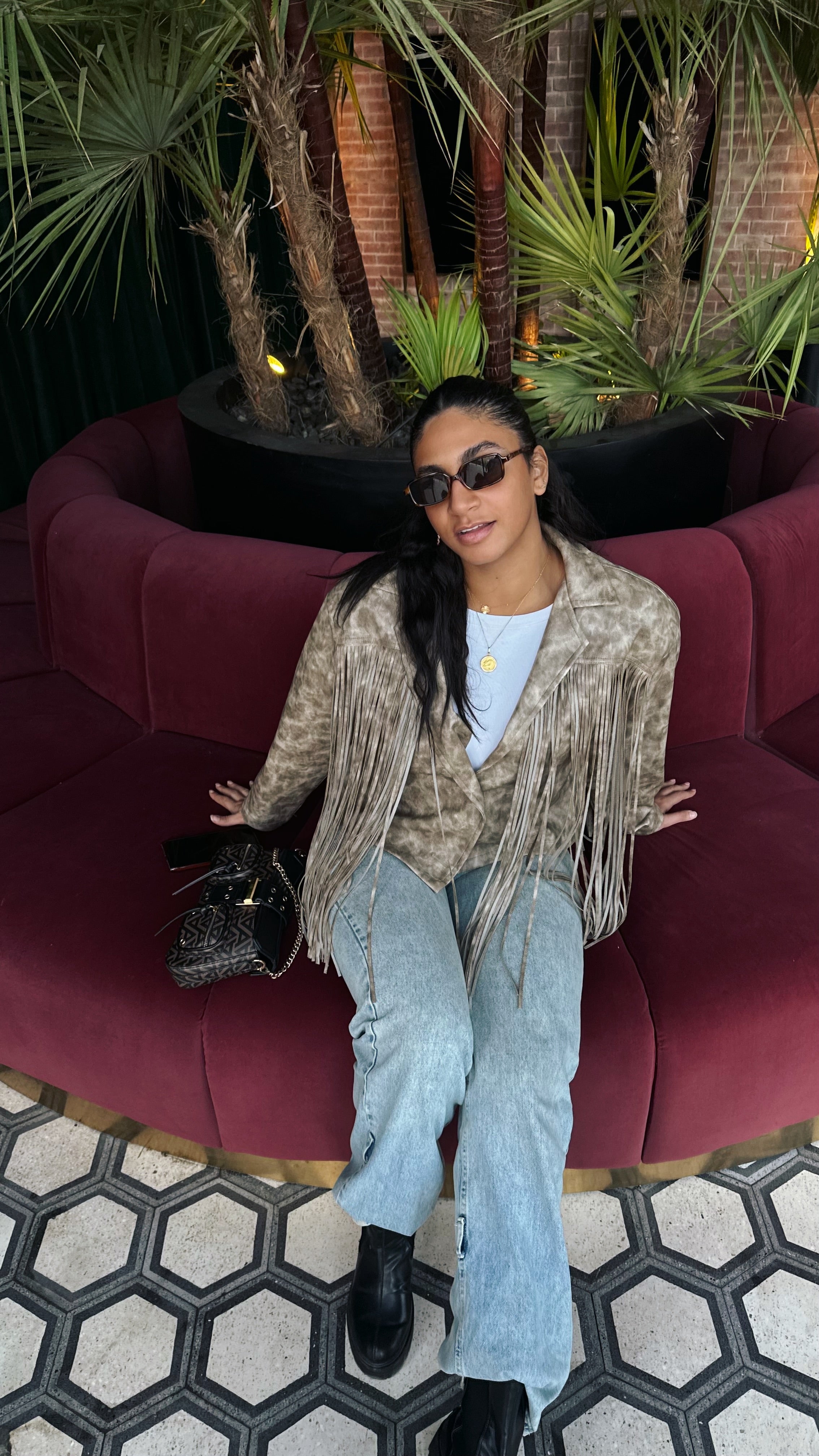 Fringes Faux Leather Jacket