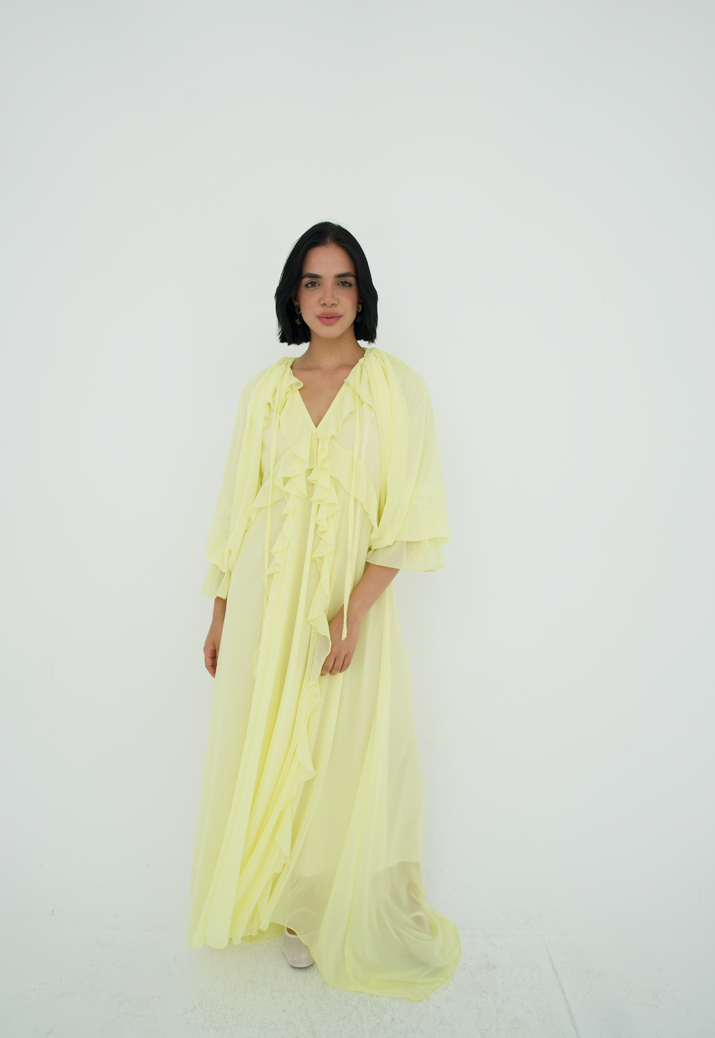Ruffles chiffion dress