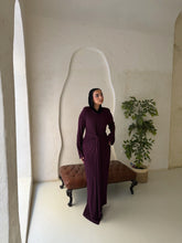Load image into Gallery viewer, Twisted knot maxi dress in purple
