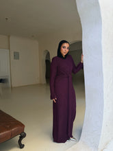 Load image into Gallery viewer, Twisted knot maxi dress in purple
