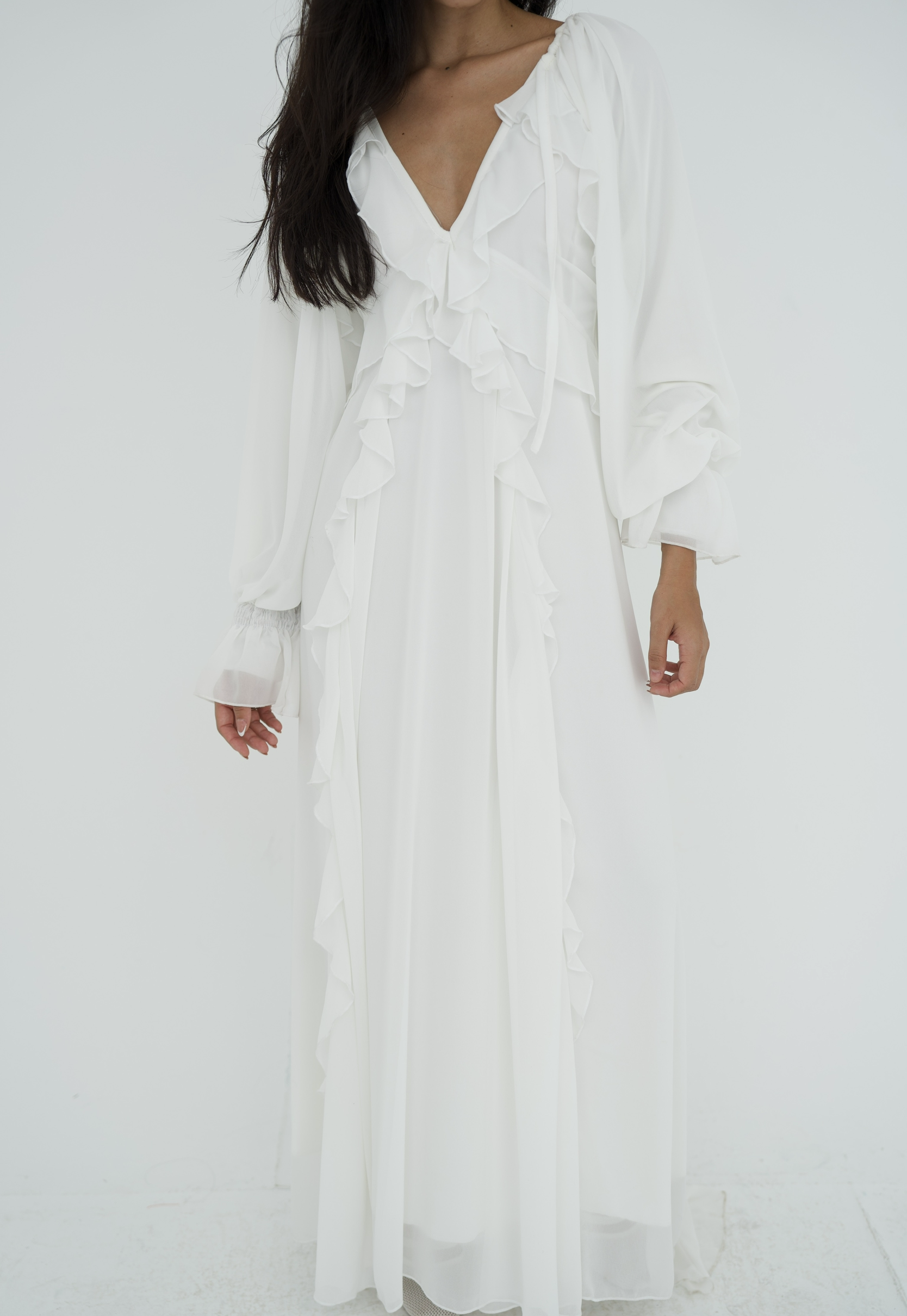 Ruffles chiffion dress