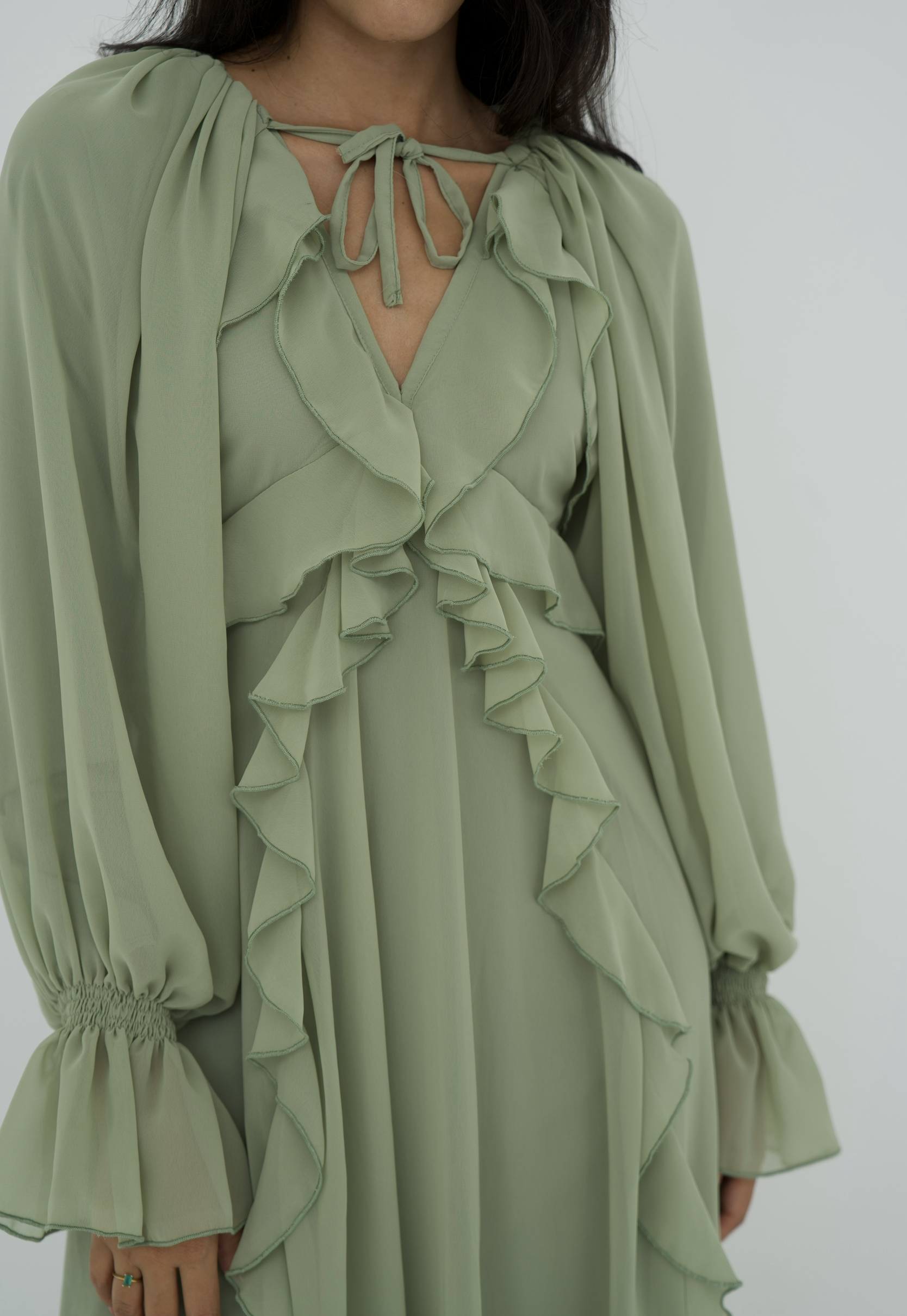 Ruffles chiffion dress