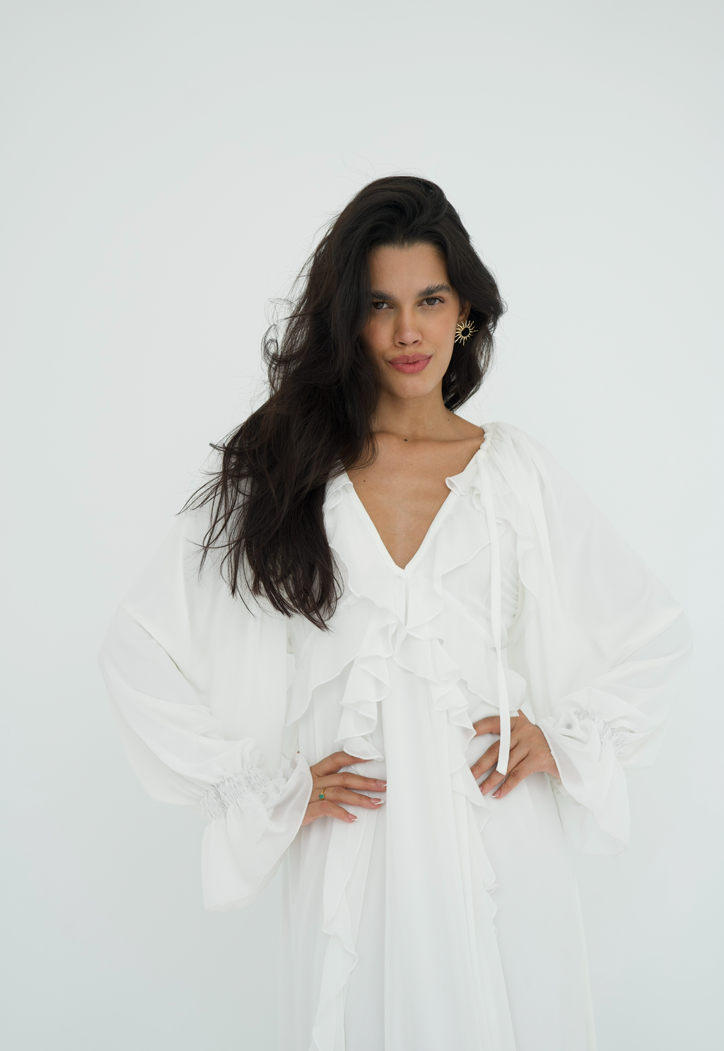 Ruffles chiffion dress