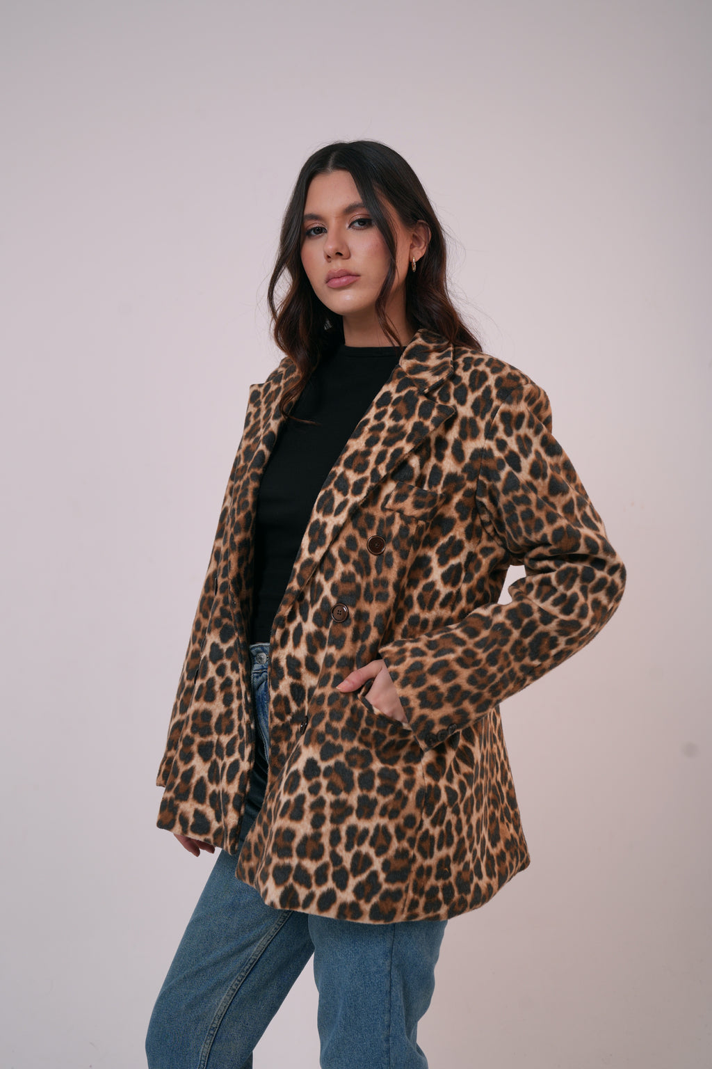 Leopard Statement Blazer Coat