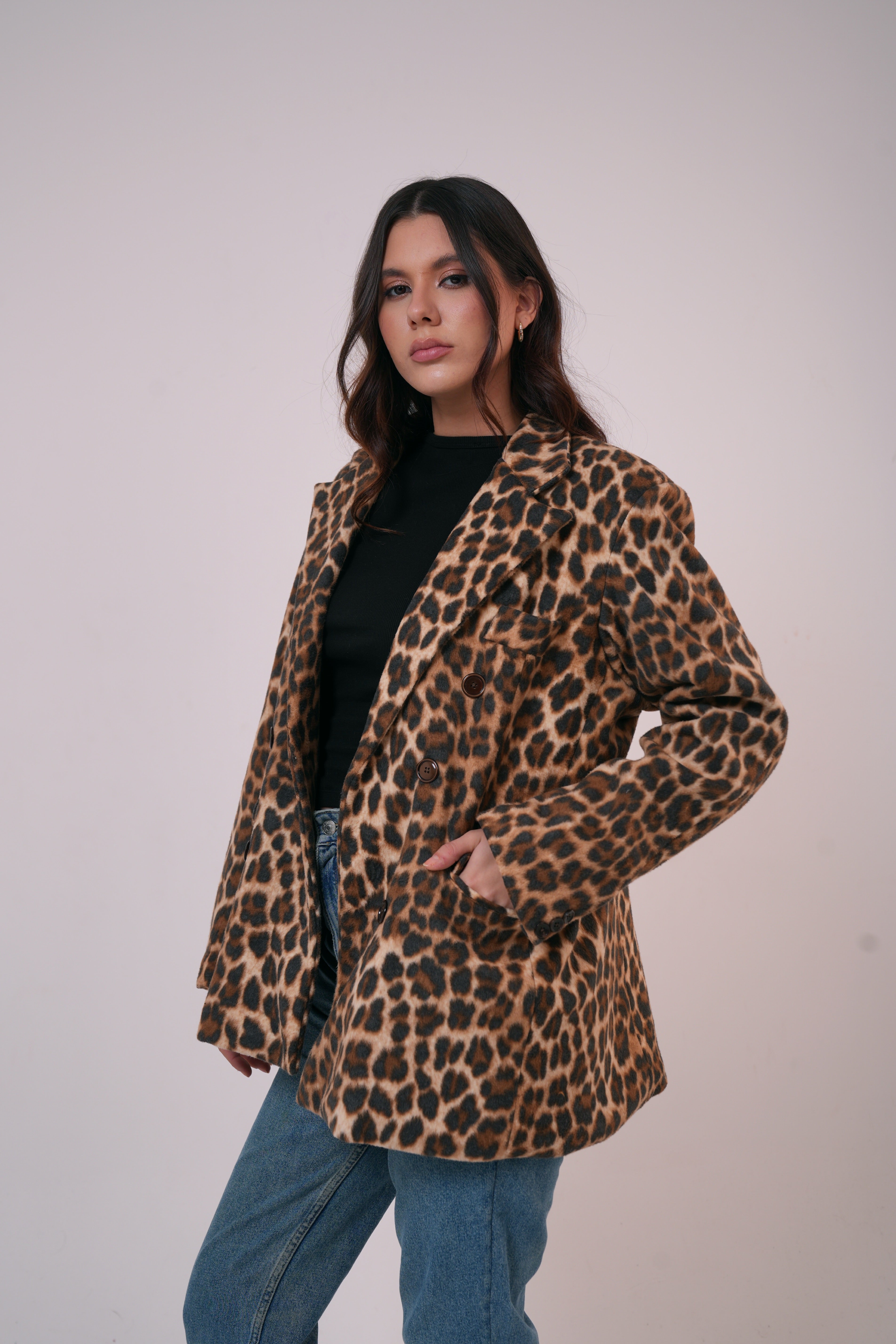 Leopard Statement Blazer Coat
