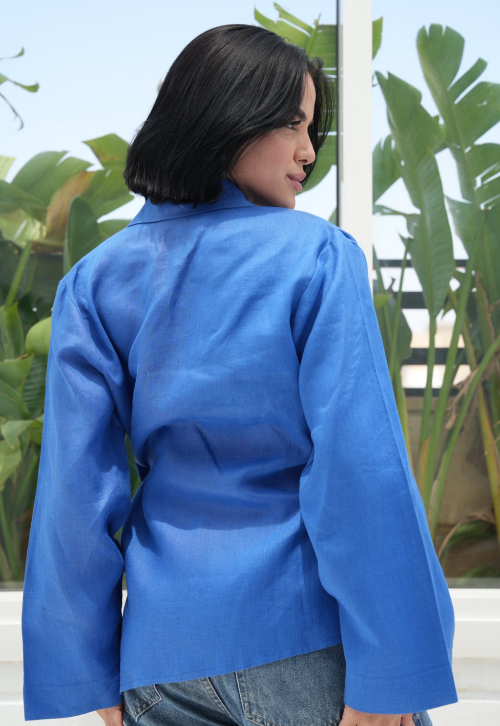 Pure linen High-Low shirt