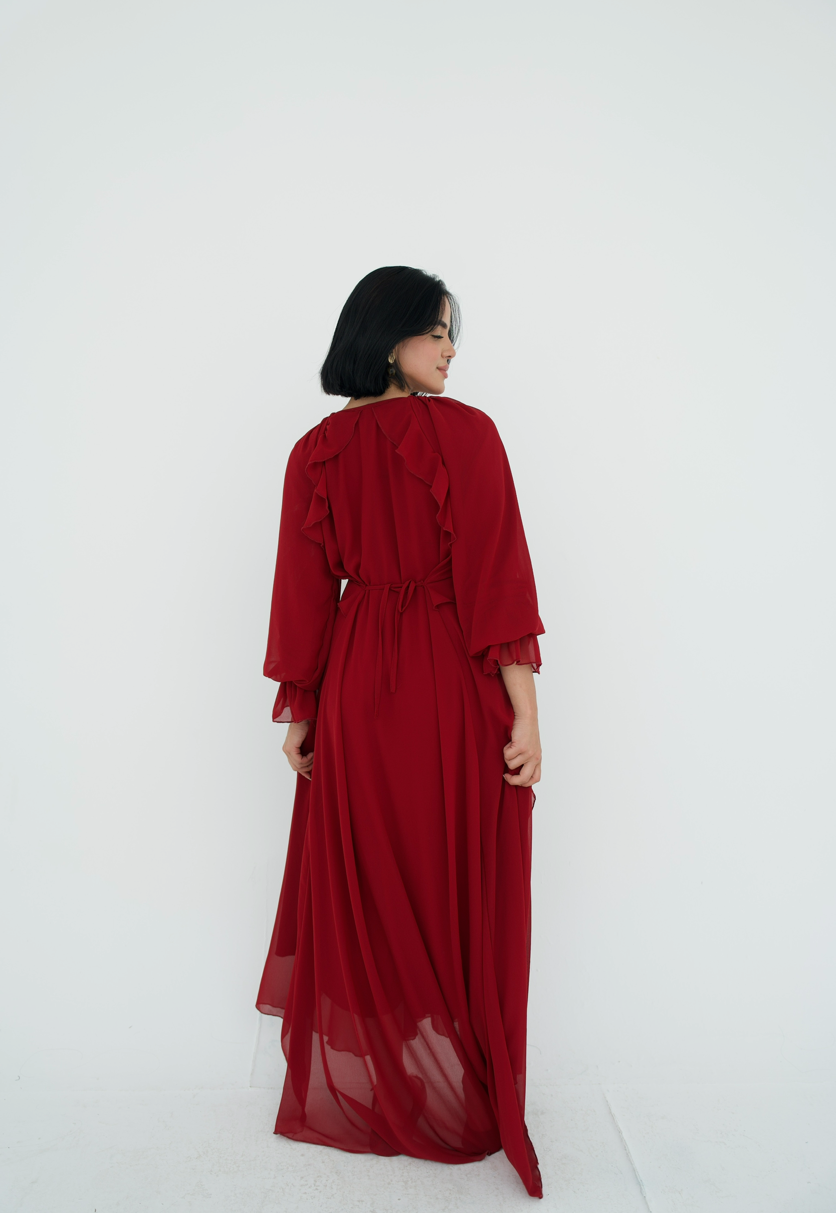 Ruffles chiffion dress