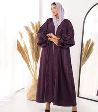 Load image into Gallery viewer, Puffed sleeves kaftan in purple
