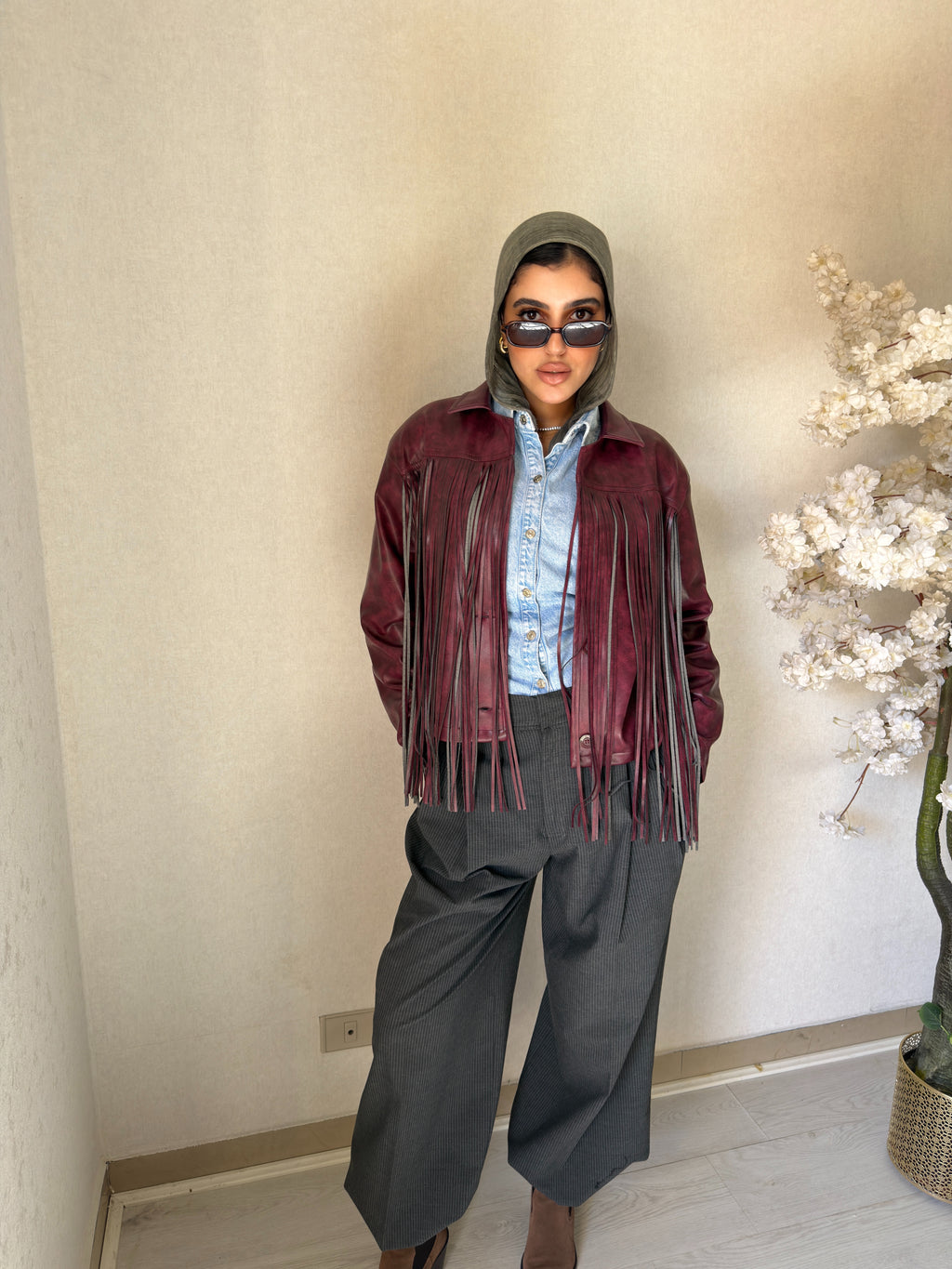Fringes Faux Leather Jacket