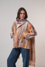 Load image into Gallery viewer, Pure wool jacket with Shawl in beige
