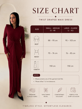 Load image into Gallery viewer, Twisted knot maxi dress in Dark red
