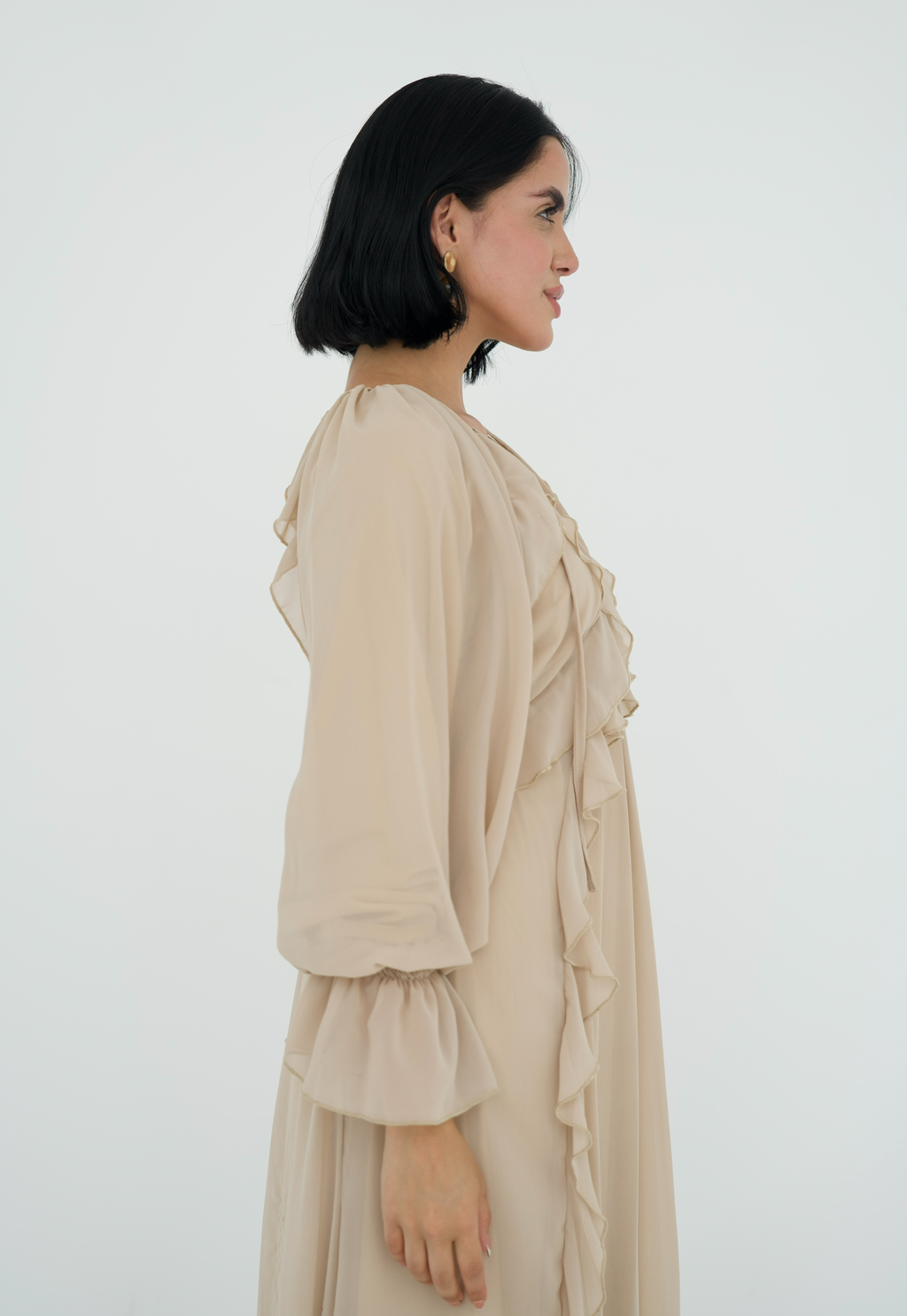 Ruffles chiffion dress