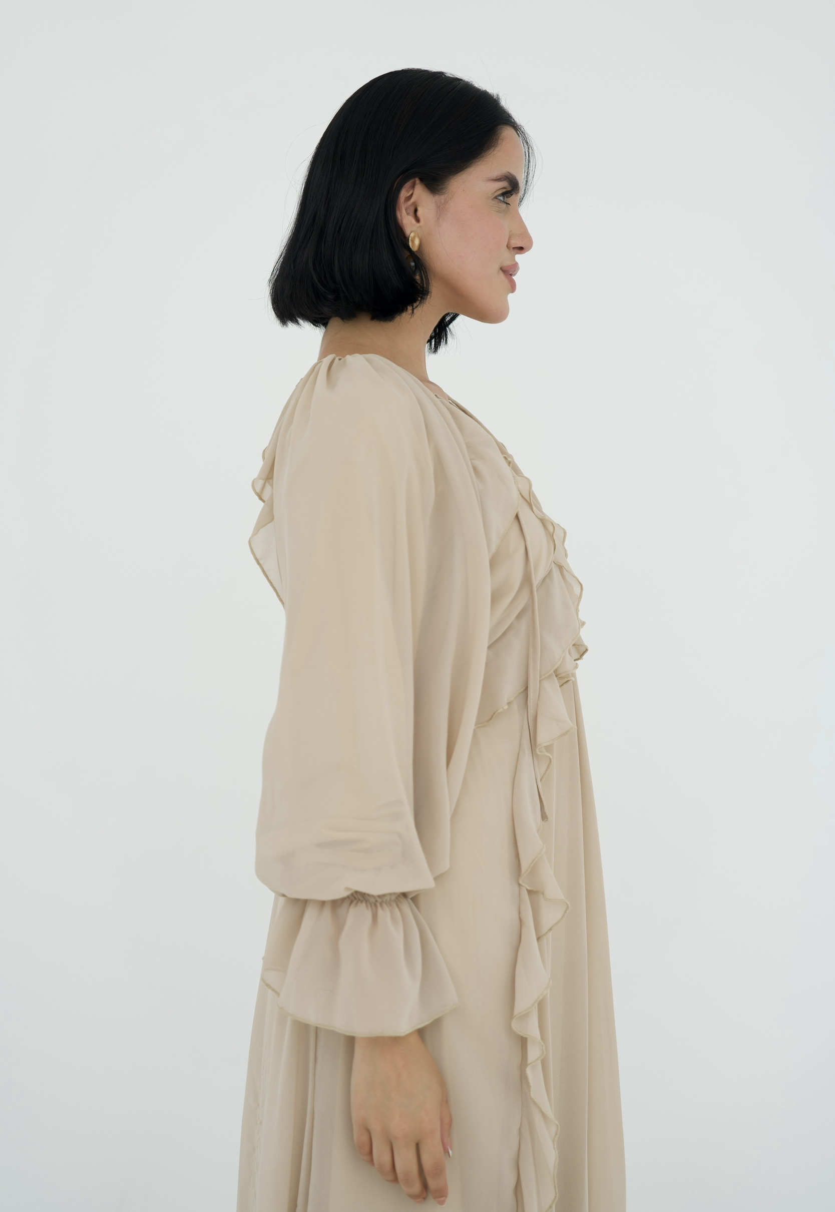 Ruffles chiffion dress