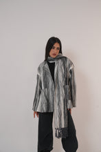 Load image into Gallery viewer, Pure wool jacket with Shawl Black and White

