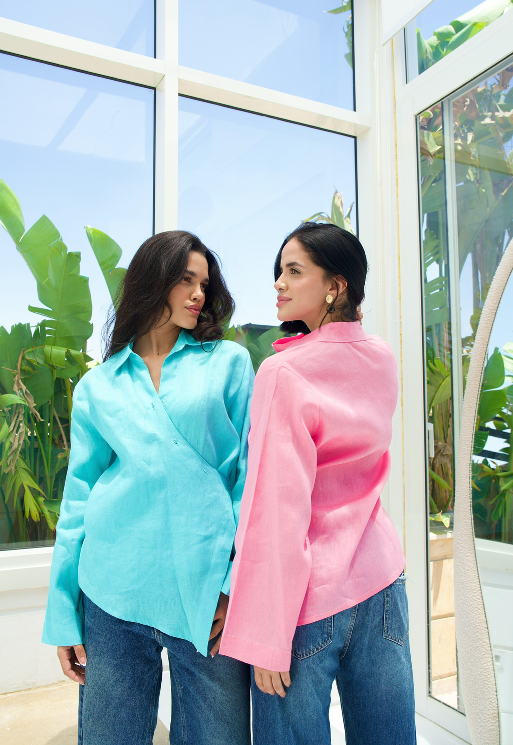 Pure linen High-Low shirt