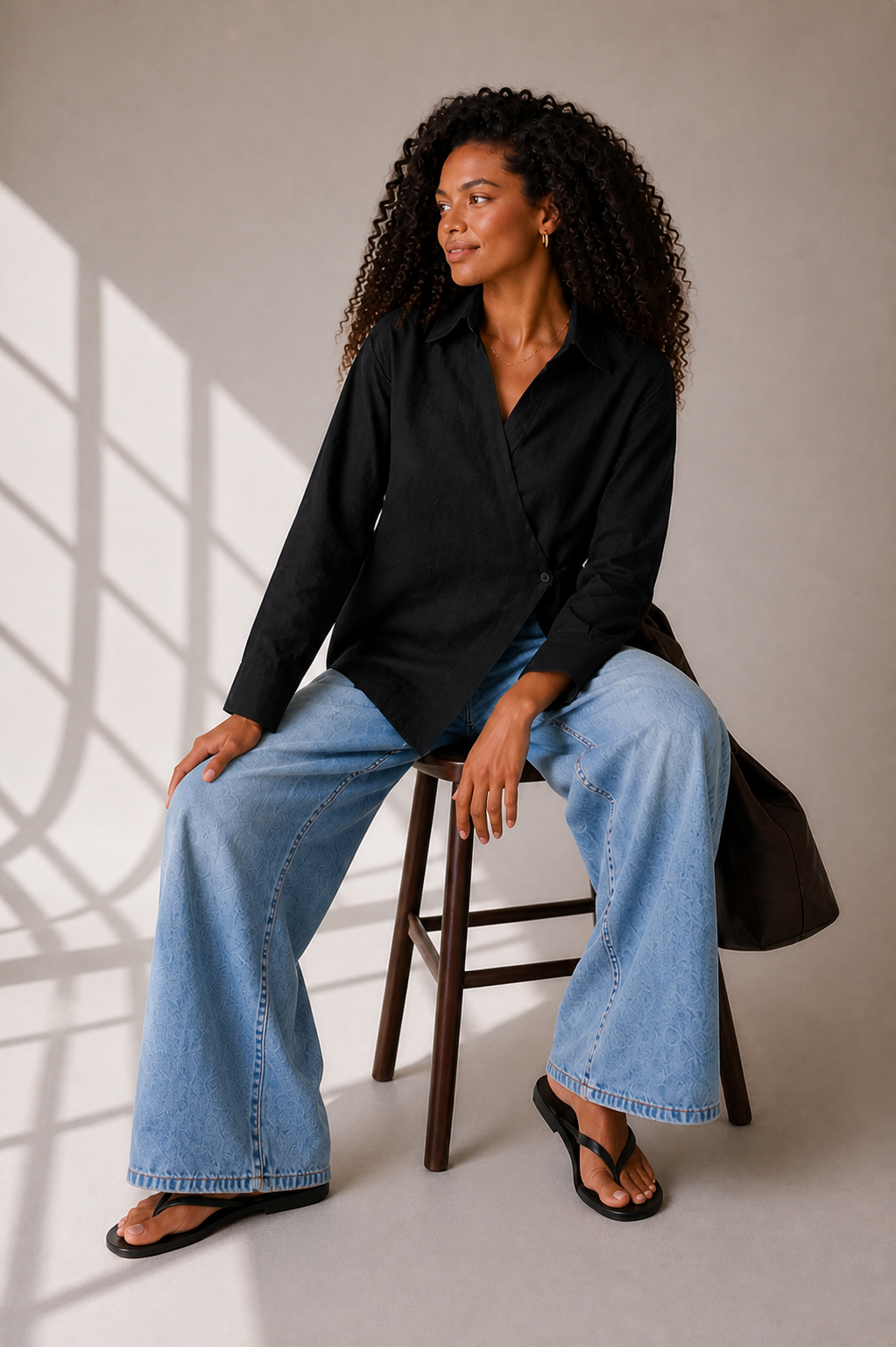 Pure linen High-Low shirt