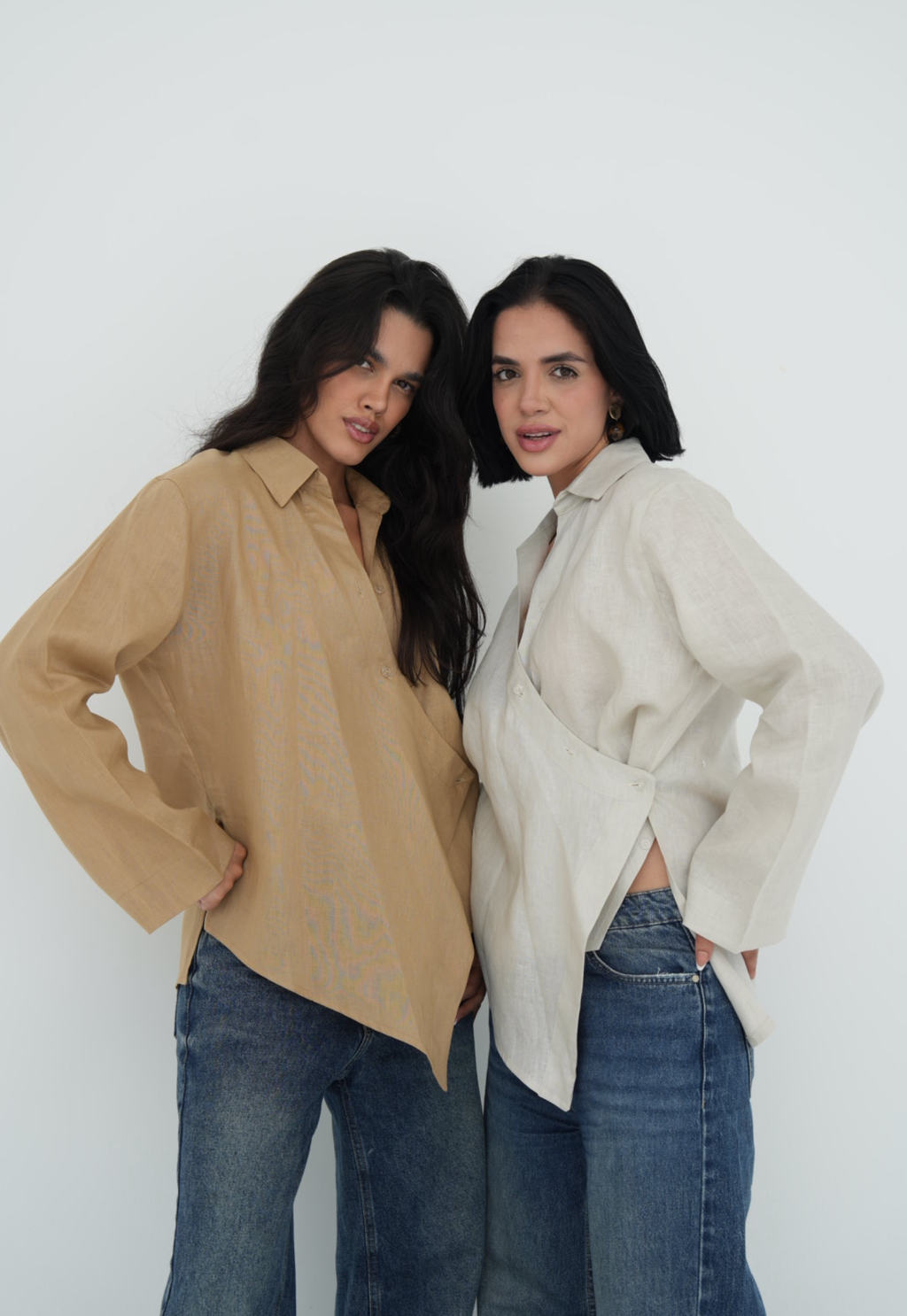 Pure linen High-Low shirt