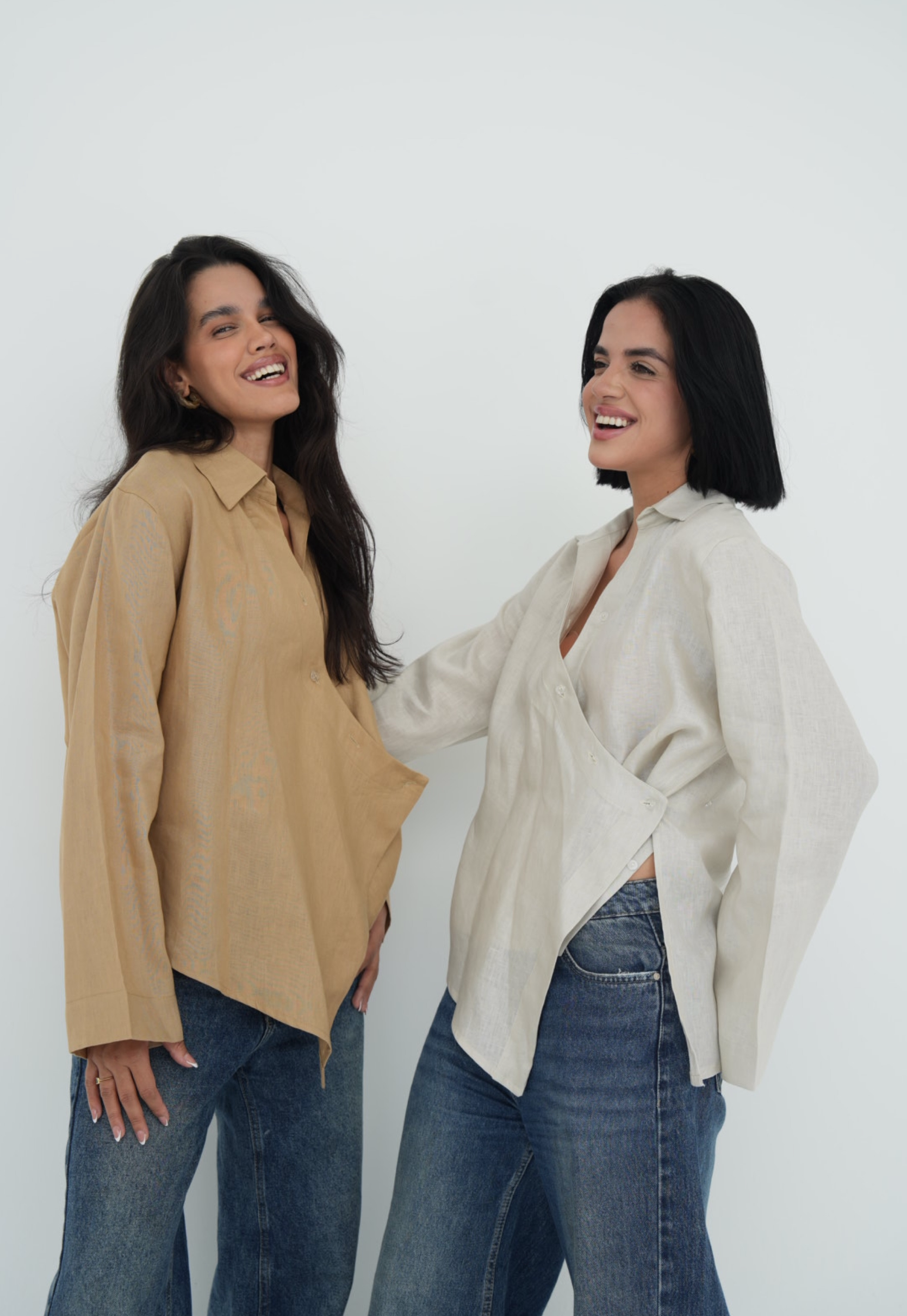 Pure linen High-Low shirt
