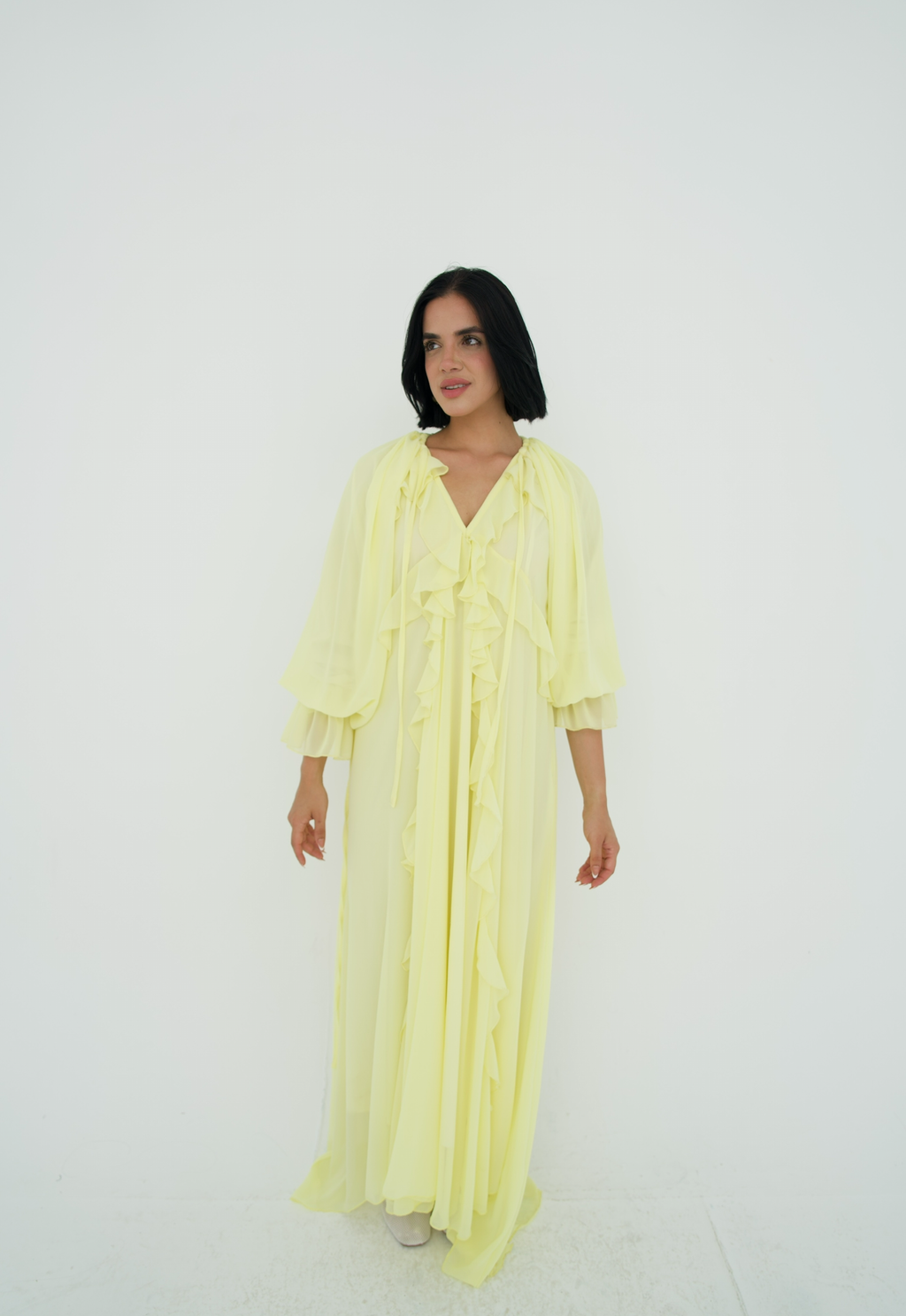Ruffles chiffion dress