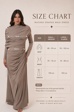 Load image into Gallery viewer, One-Side Draped Maxi Dress with Chest Cover in Griesh
