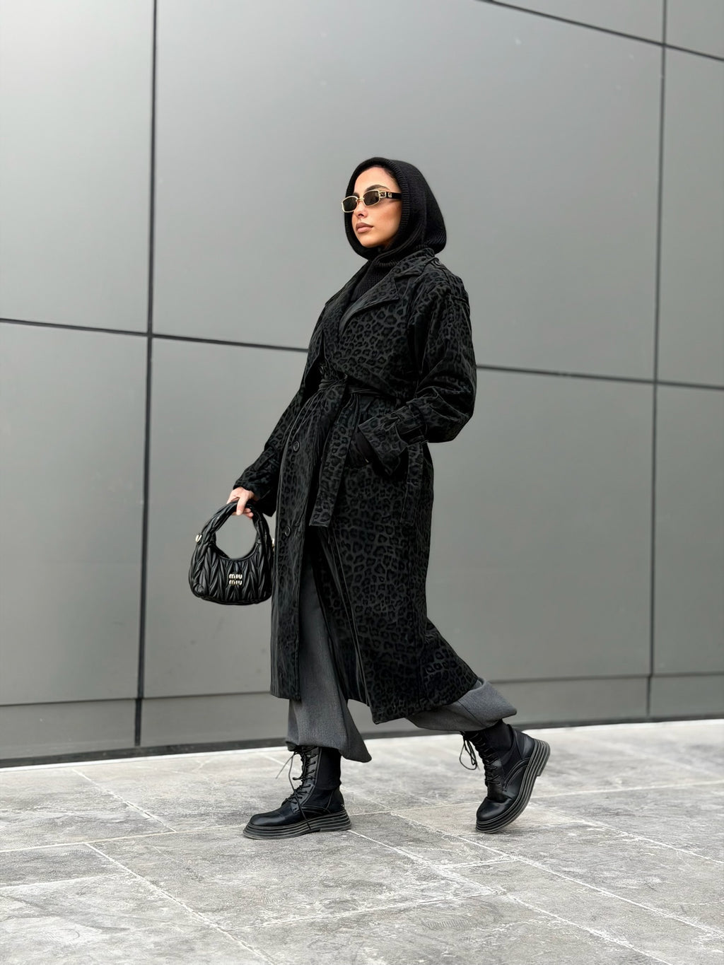 Waterproof Leopard print Long coat
