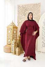 Load image into Gallery viewer, Burgundy royalty kaftan dress
