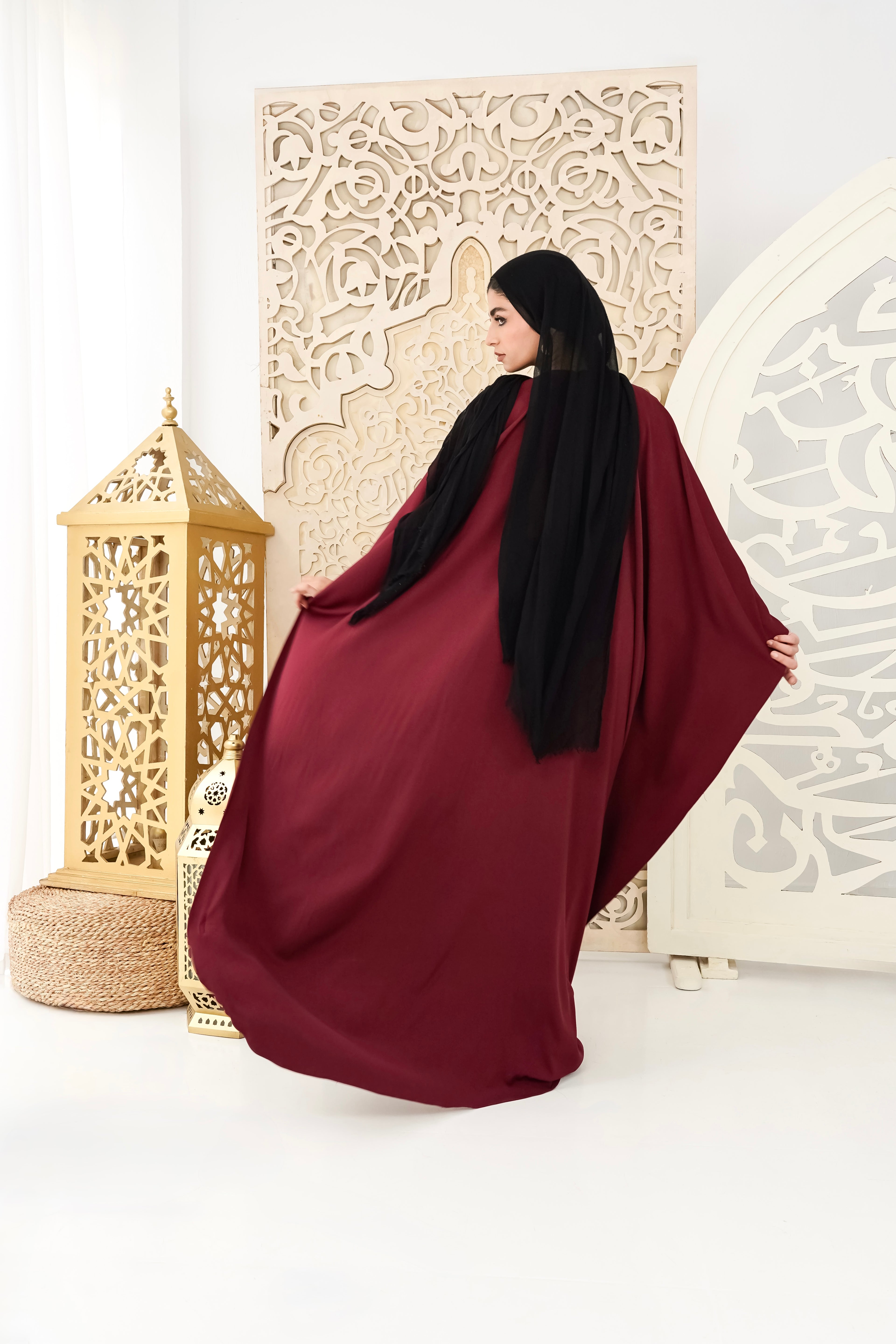 Burgundy royalty kaftan dress