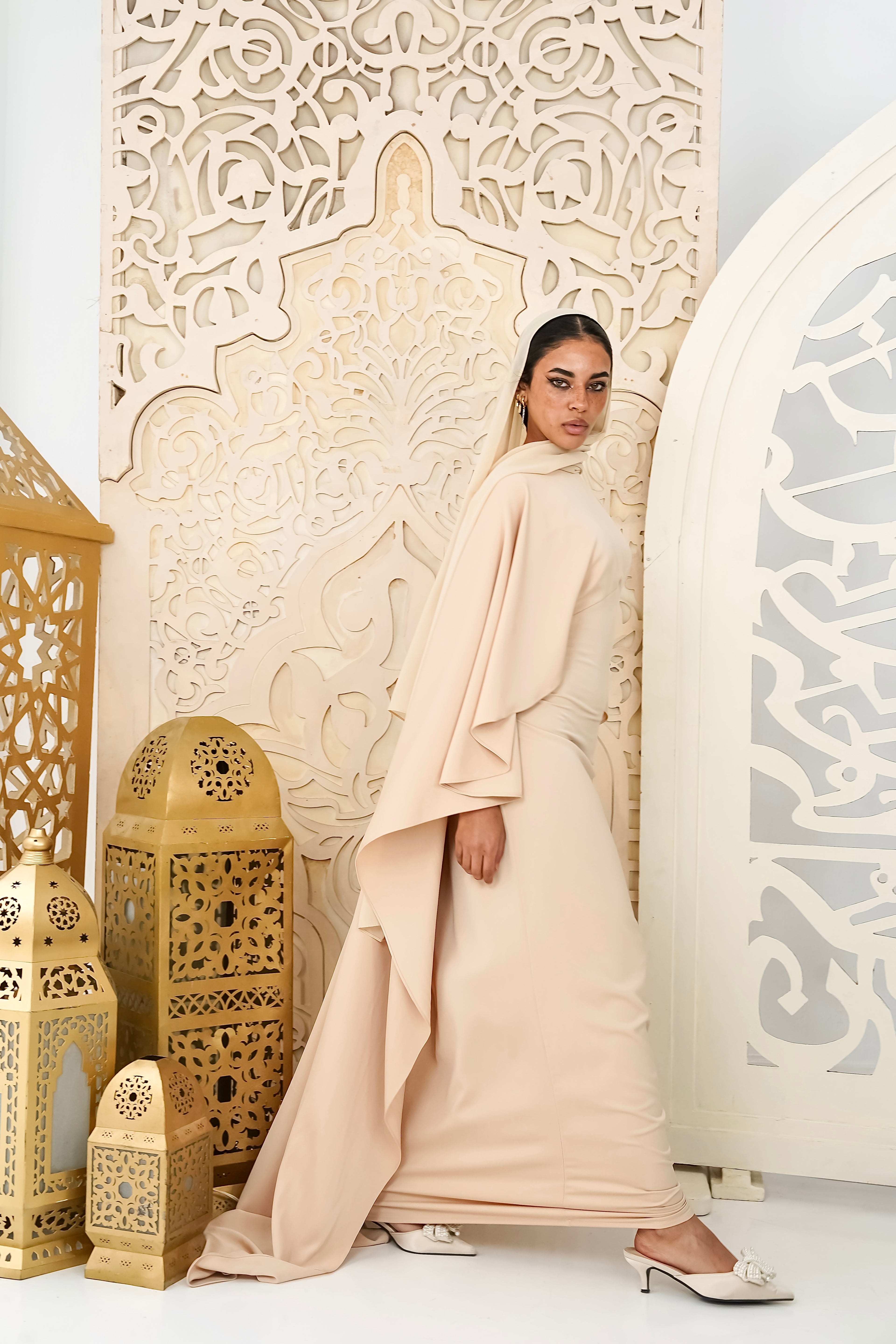 Ivory Elegance Kaftan dress