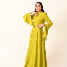 Load image into Gallery viewer, Long Sleeves A-Line Dress in Lime
