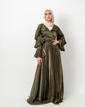 Load image into Gallery viewer, Ruffles wrapped dress in Olive

