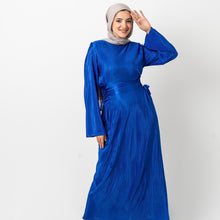 Load image into Gallery viewer, Plisse waisted dress in Blue
