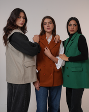 Load image into Gallery viewer, Wool Sleeveless Pocket long Vest
