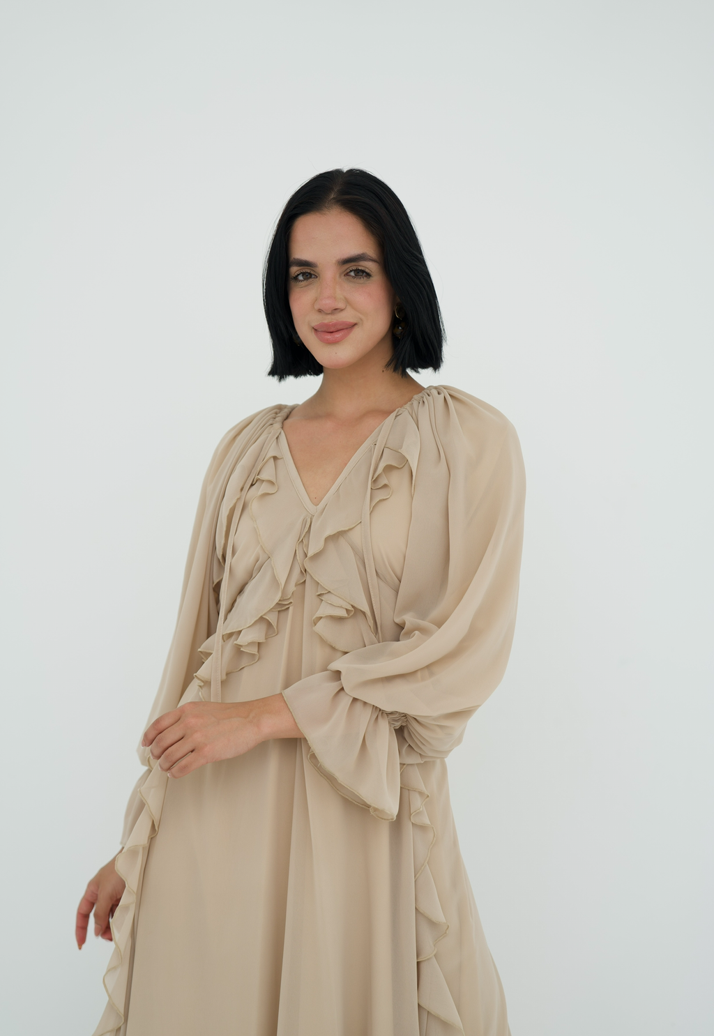 Ruffles chiffion dress
