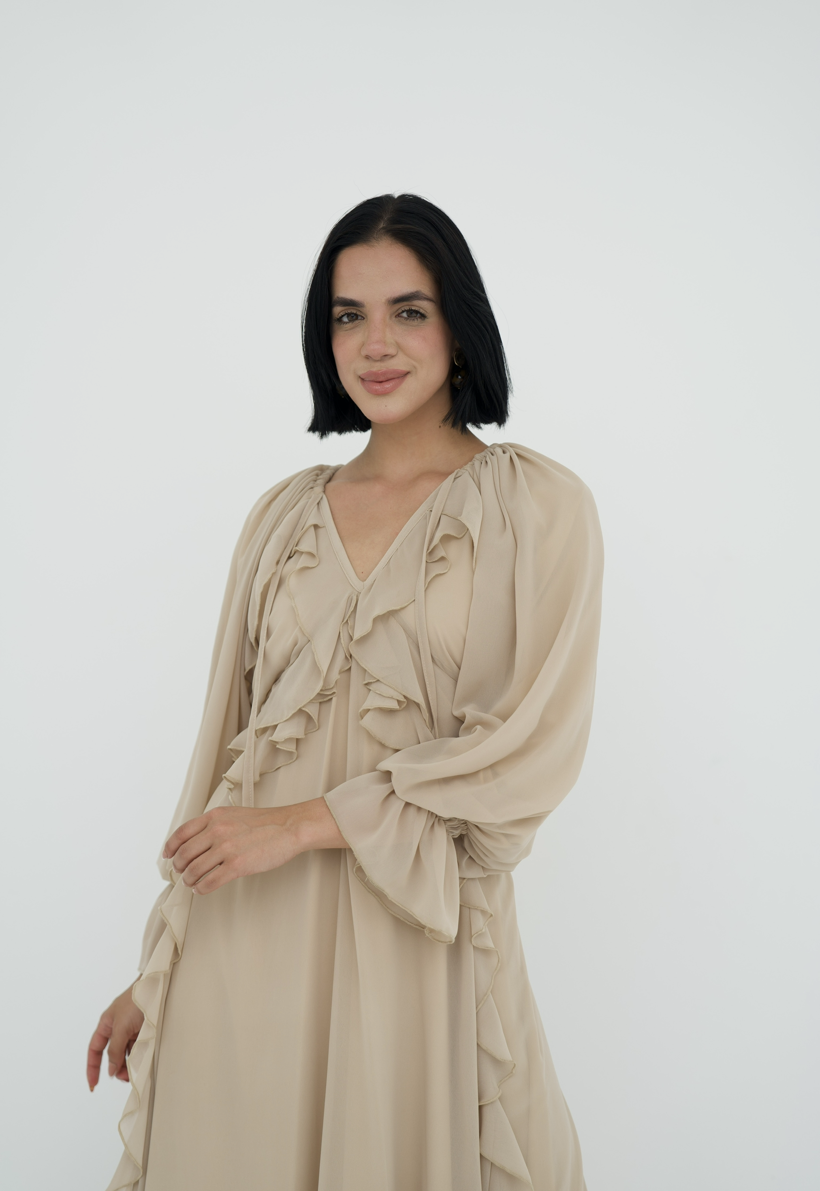 Ruffles chiffion dress