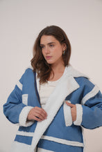 Load image into Gallery viewer, Denim fur jacket
