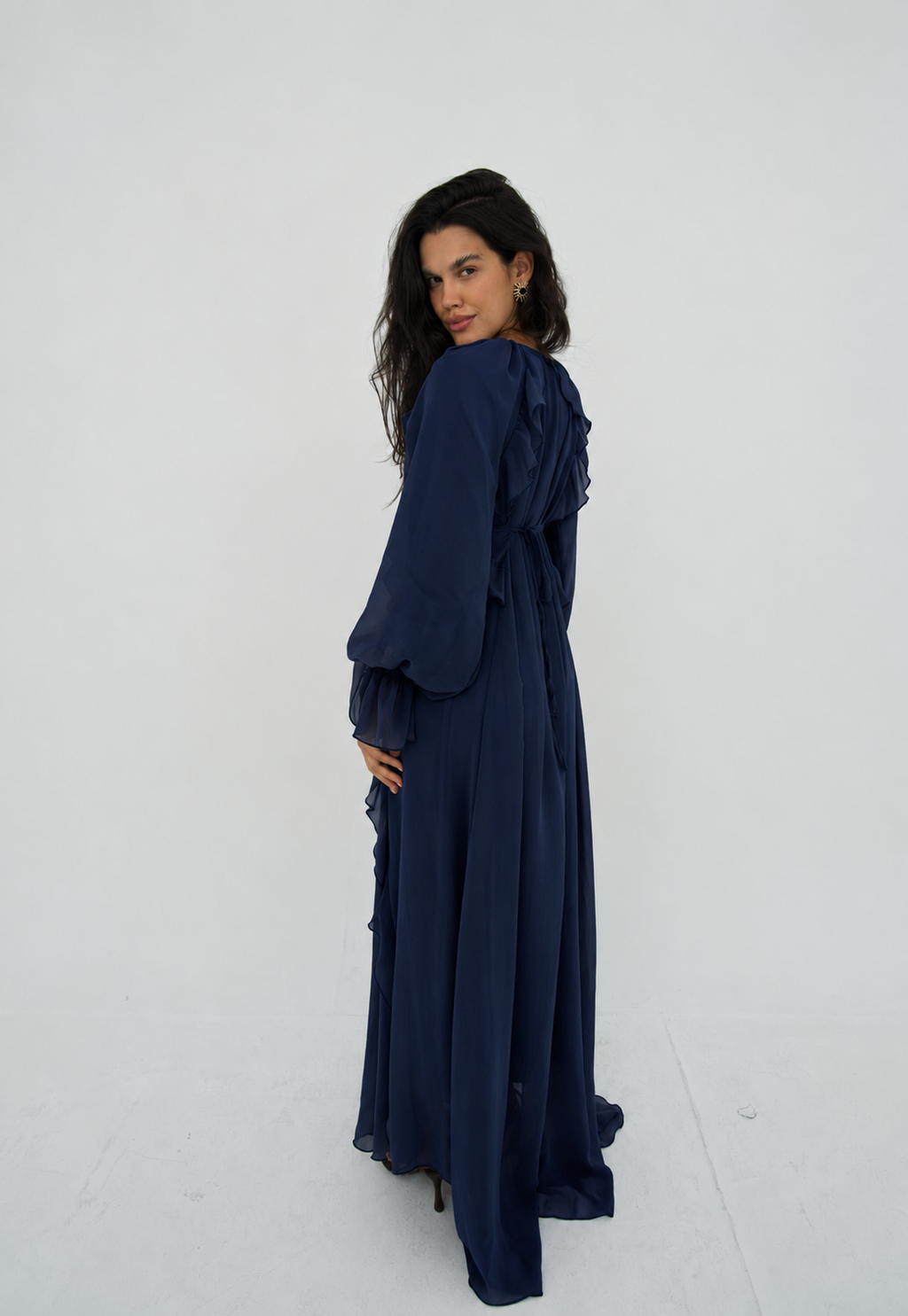 Ruffles chiffion dress